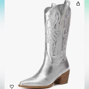 Women's Western Nashville Silver Cowboy Boots